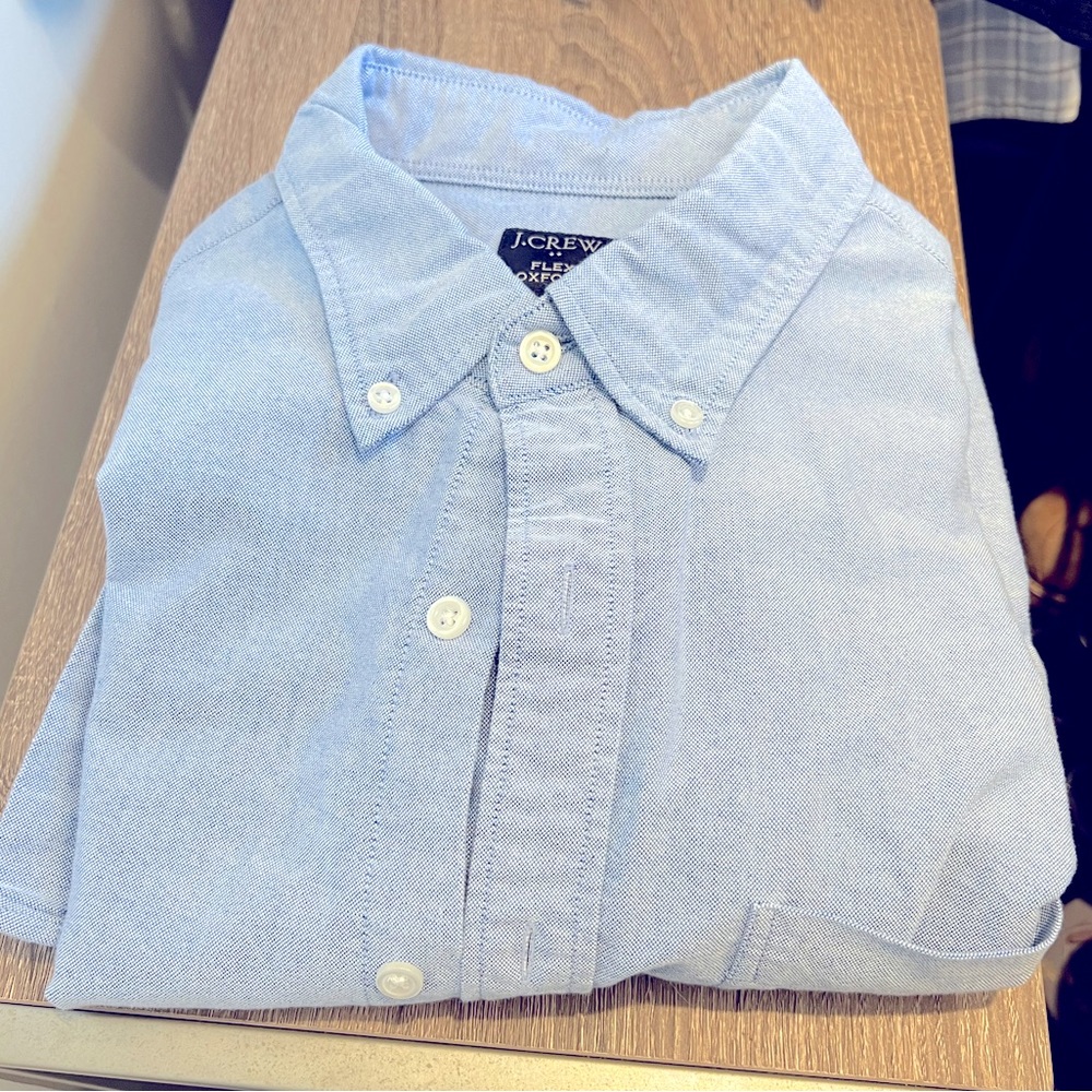 J.Crew Blue Flex Oxford Medium-Tall